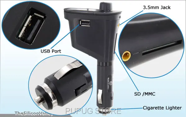Car MP3 FM Transmittor Charger SD USB Music Player