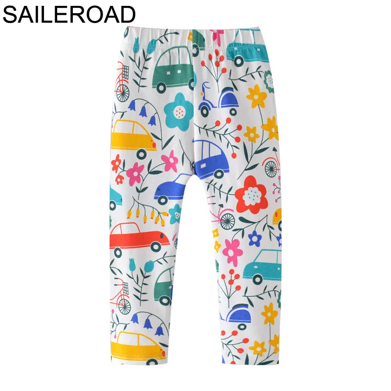 SAILEROAD/брюки с цветочным принтом для девочек; леггинсы для девочек; теплые брюки; узкие брюки для маленьких девочек; детская одежда; сезон осень
