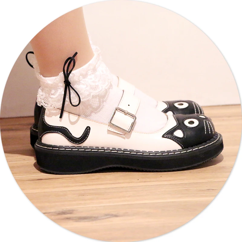 

women ladies princess Japanese Lolita Sneakers Shoes cat Cute Student Princess Girl Cosplay Shoes
