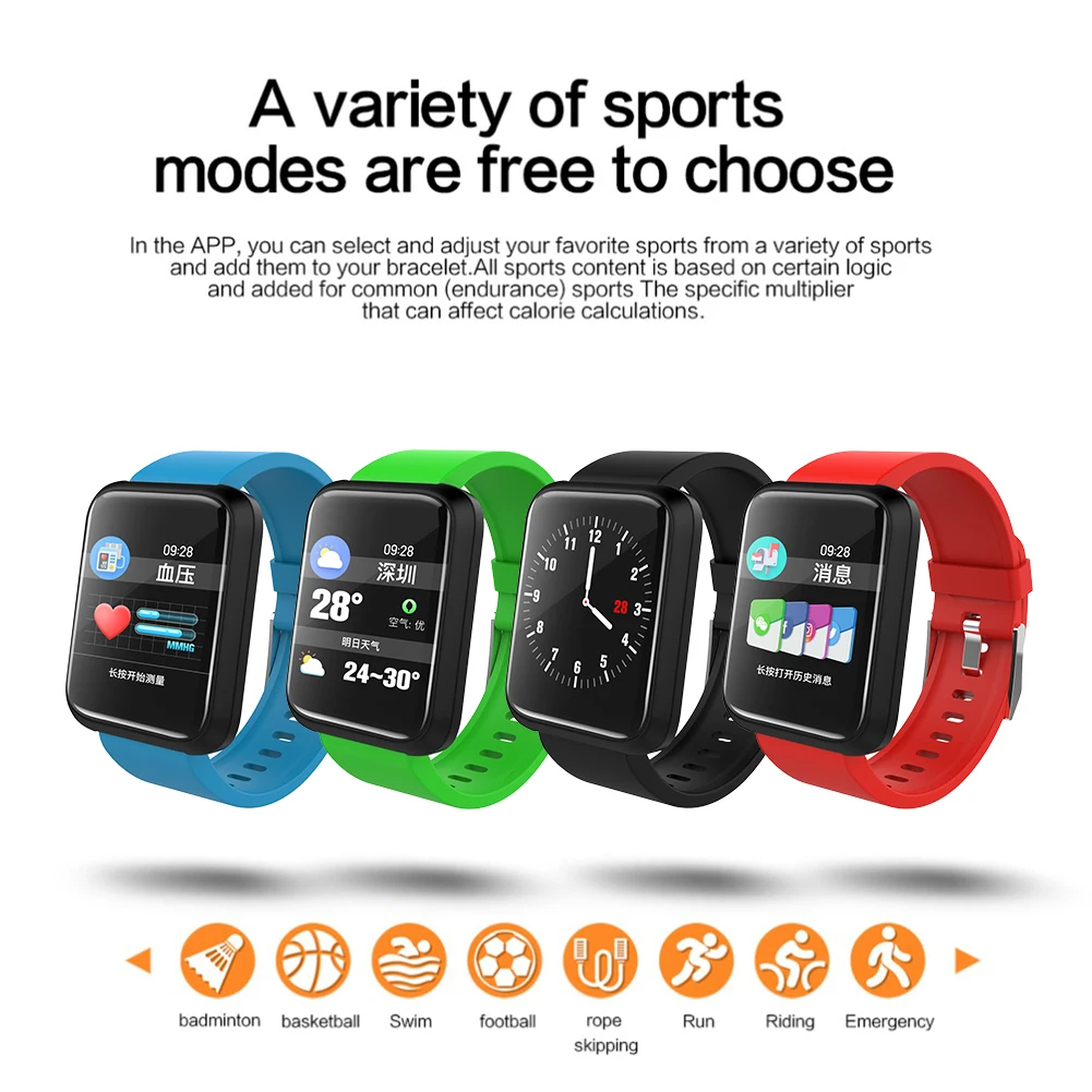 

Interactive Music Smart Bracelet with Blood Pressure Monitor Smart Watch Men 3D Sensor for Android IOS Digital Watches for Men