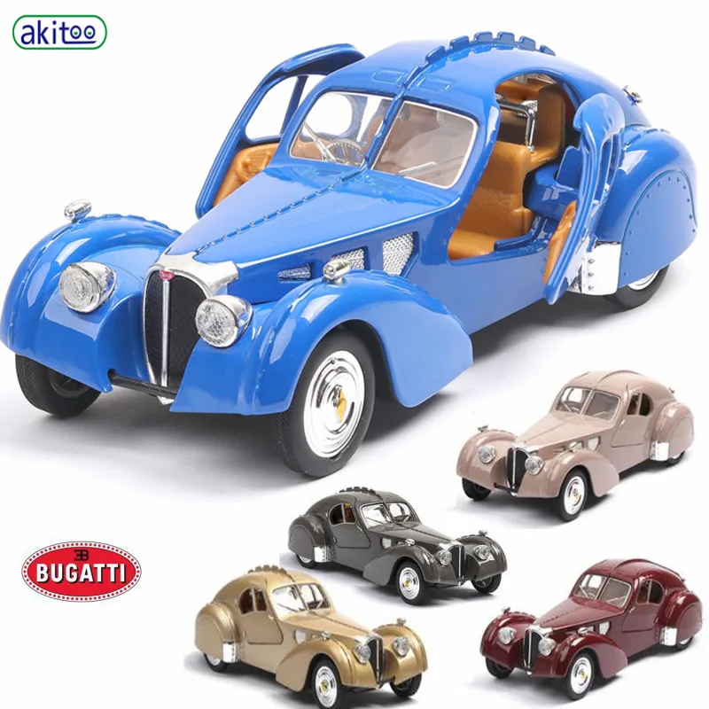 Akitoo Bugatti 57SC классическая модель автомобиля антикварная имитационная игрушечный