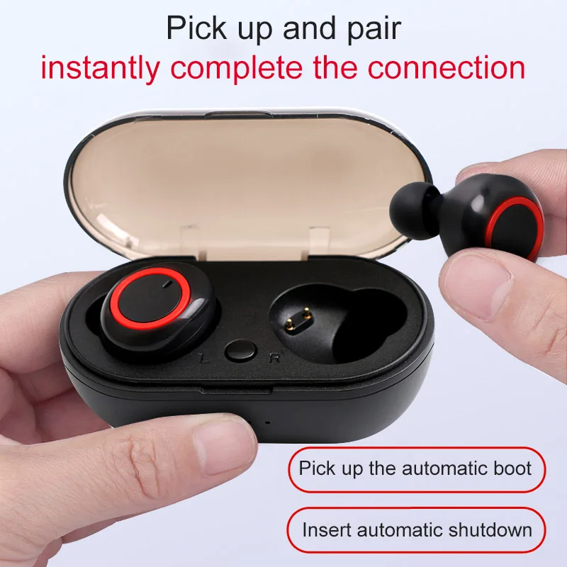 TWS bluetooth earphones headphones 5 0 Wireless Earbuds stereo amplifier Handsfree Headset with mic for xiaomi iPhone Samsung