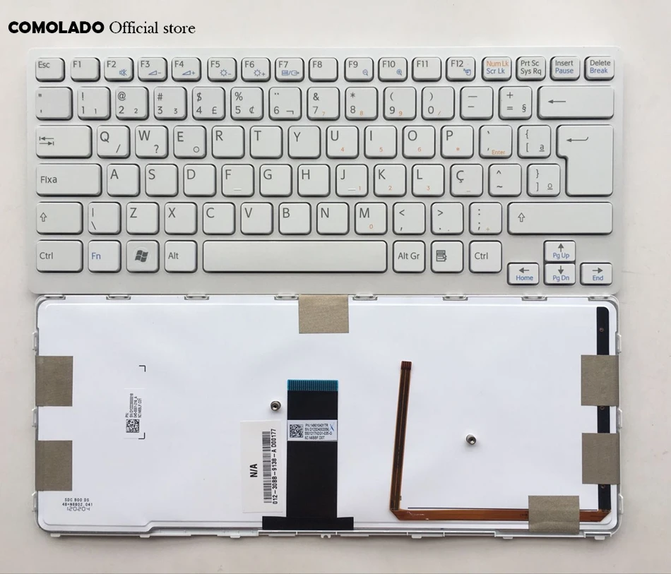 

TR Turkish keyboard For Sony Vaio SVE 14 SVE14 SVS14 SVE14A backlit with black and white frame Laptop Keyboard TR layout