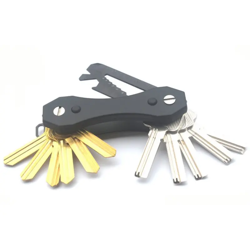 

Functional LED Light Pocket Stainless Steel Key Organizer Clip Holder Housekeeper Smart Keys Chain