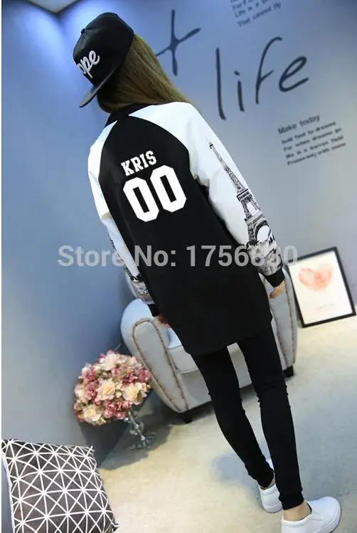 Kpop exo Luhan Sehun одежда пальто куртка бейсбольная Звезда осень зима для женщин мужские EXO корейский свободный свитер Толстовка для женщин