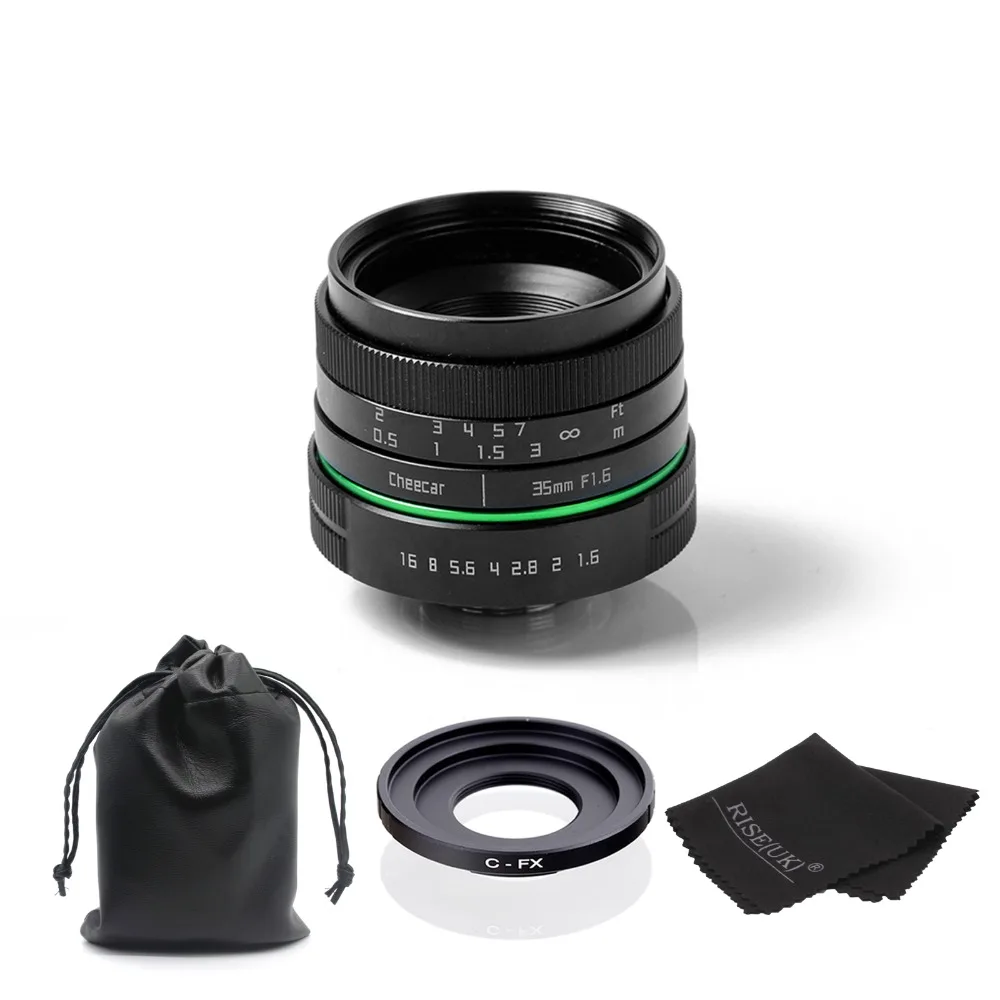 

(Kits)metal 35mm APS-C camera lens +FX-mount adapter ring + lens bag for Fujifilm free shipping