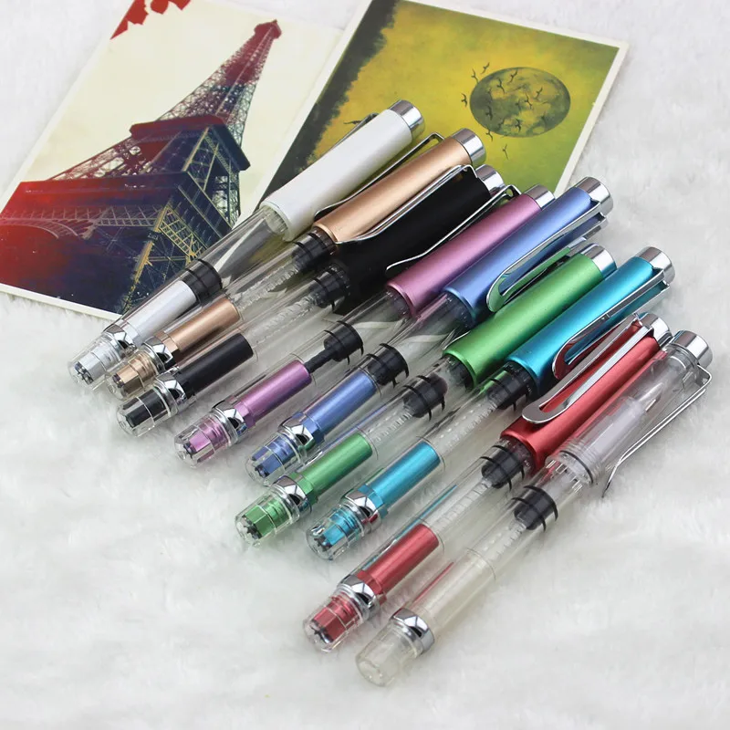 

1pc Transparent Fountain Pen F/EF Nib for Choose Lanbitou Plastic Student Calligranphy Ink Pens School Supplies Stationery