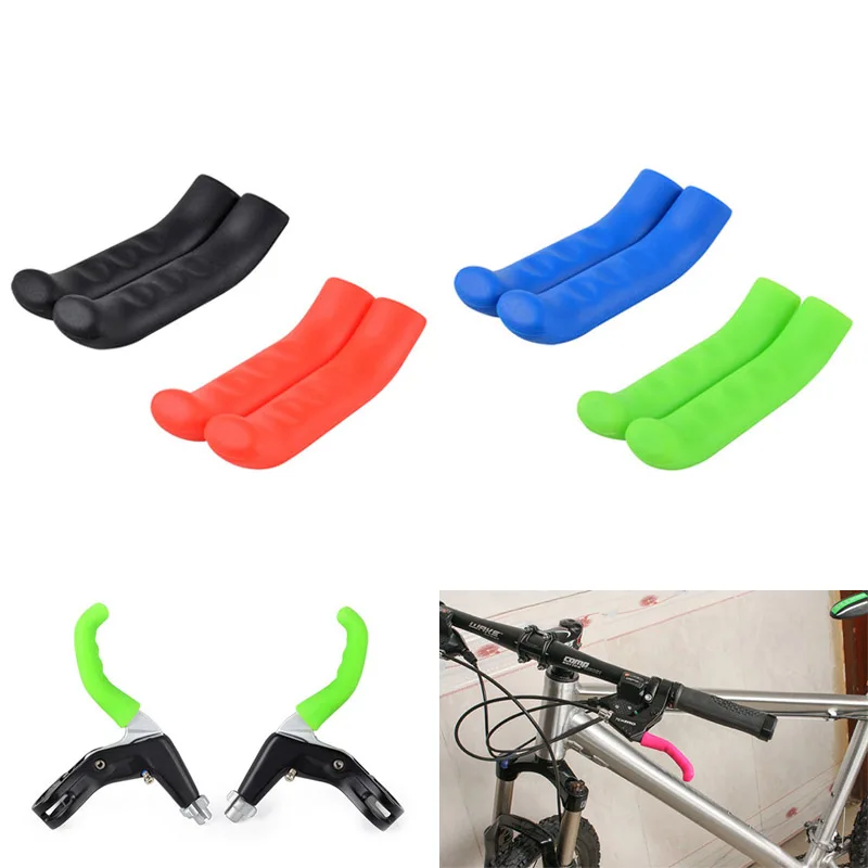 1 Pair Bicycle Brake Handle Cover Silicone Sleeve Bicycle Protective Gear