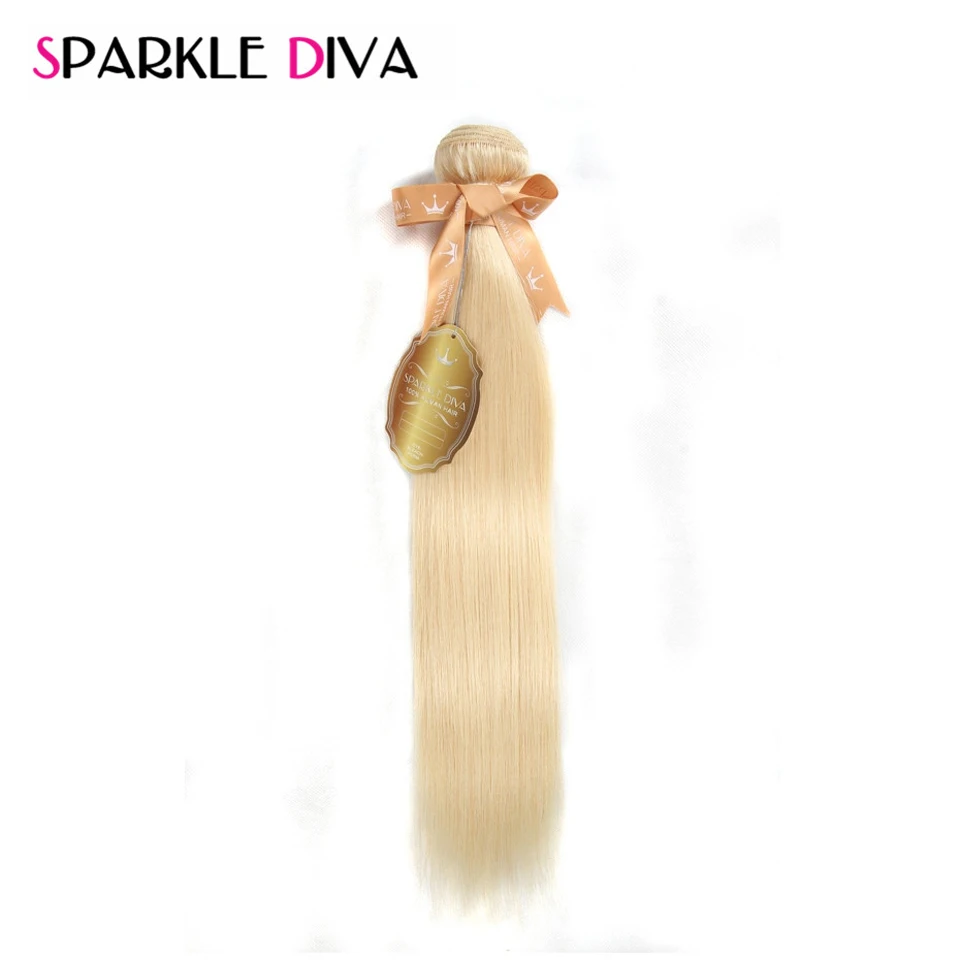 SPARKLE DIVA font b HAIR b font Brazilian Blonde Straight font b Hair b font