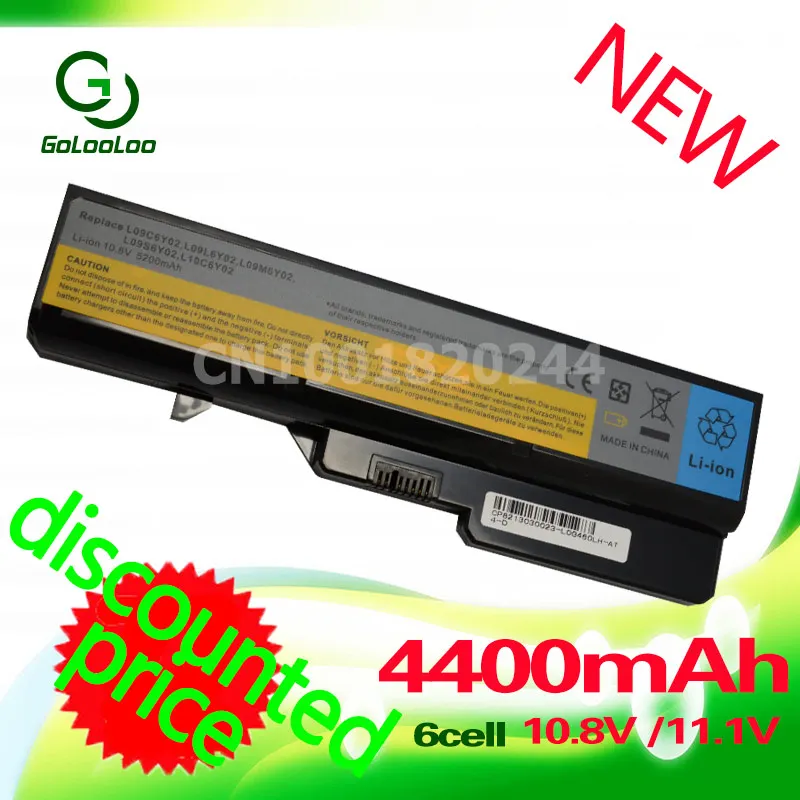 Golooloo 6 ячеек Аккумулятор для Lenovo IdeaPad B470 Z370 G460 b570 b570e G560 V370 V470 Z460 Z560 Z465 L10P6Y22 Z570 LO9S6Y02 g570