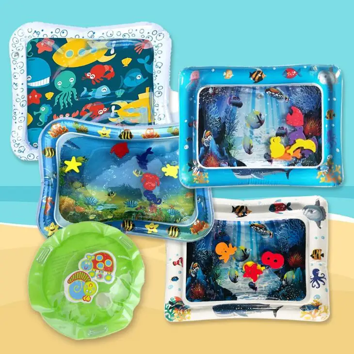 

Inflatable Baby Play Water Mat Kids Developing Mat Thickened Toddler Fun Activity Play Baby Pad