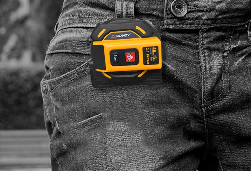 KALAIDUN Tape Measure Laser 2in1 Laser Measure 40M60M Tape Measure 5M  LCD Digital Display Magnetic Hook Screwdriver Nylon DIY12