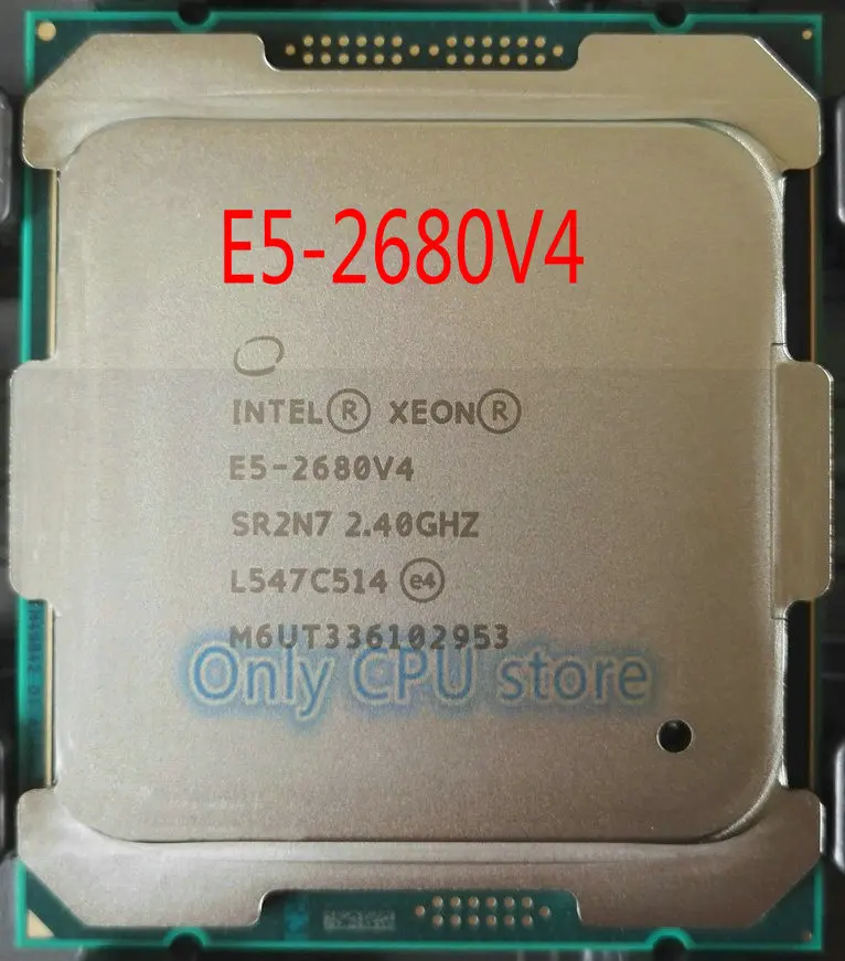 

Free shipping E5 2680V4 Original Intel Xeon E5-2680V4 CPU Processor 2.40GHz 14-Core 35M 14NM E5-2680 V4 FCLGA2011-3 TPD 120W