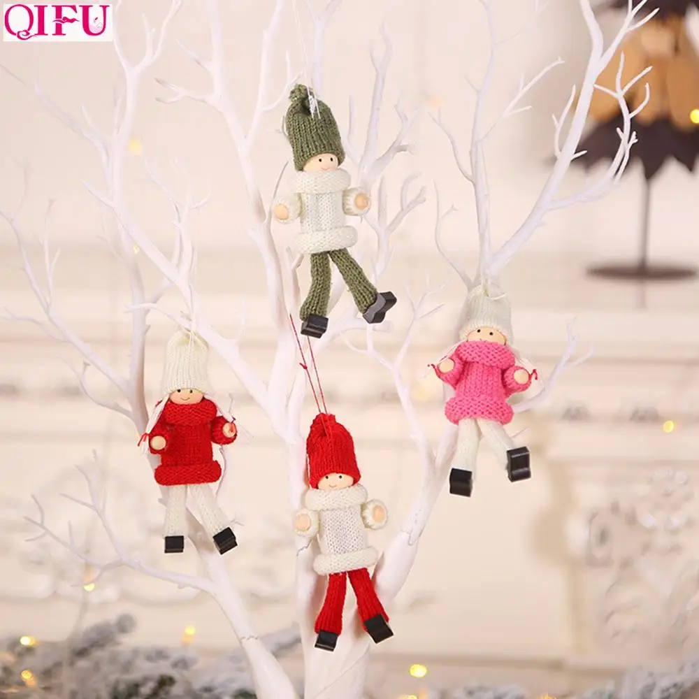 QIFU милая кукла-ангел, лыжная подвеска, рождественские украшения для дома, рождественские украшения на елку, рождественские подарки, Рождественская вечеринка