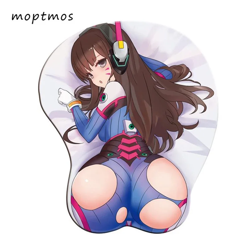 Аниме 3D коврик для мыши Overwatch D. VA сексуальный мягкий силиконовый гелевый коврик для мыши игровой коврик для мыши-эргономичный коврик для мыши с поддержкой запястья - Цвет: A