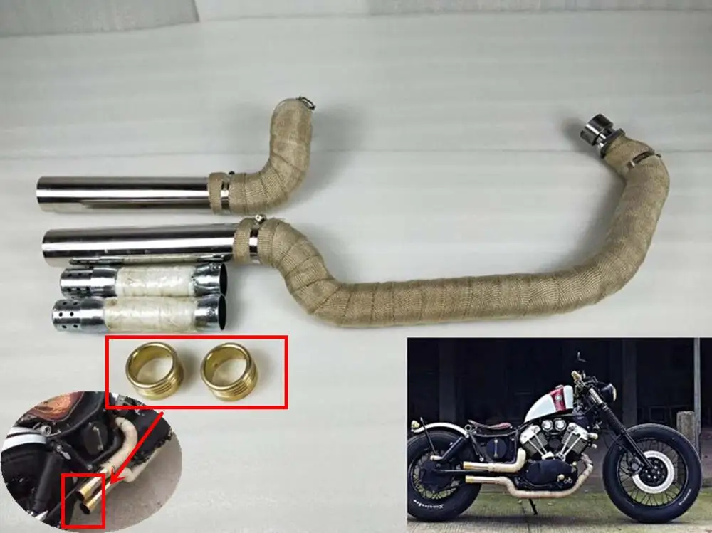 Modified Exhaust Pipe Muffler Silencer w/ Heat Insulation Wrap Tape