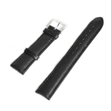 22 millimetri Piatto del Cuoio Genuino Della Vigilanza di Banda di Ricambio Strap Cinturino Nero Brand New horlogeband cinturino Correa de reloj