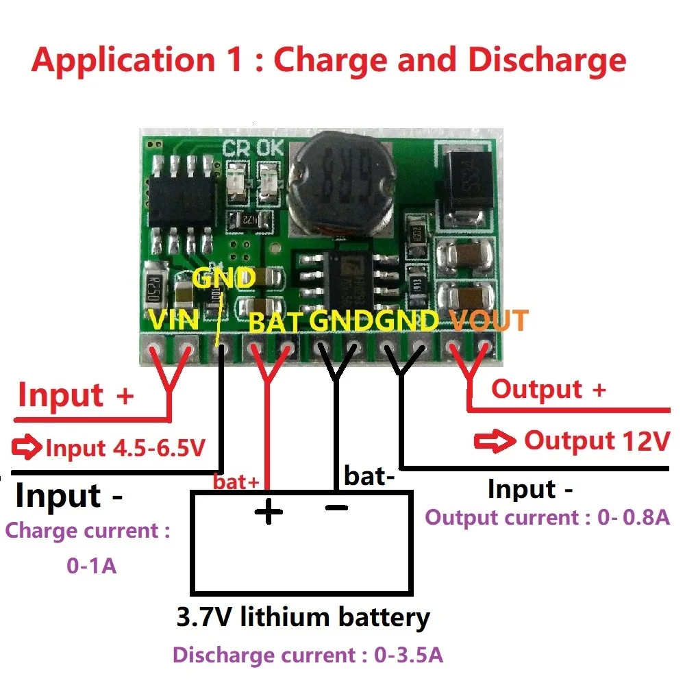 10W 12V Lithium Battery Charger & Discharger Board DC DC Converter Step