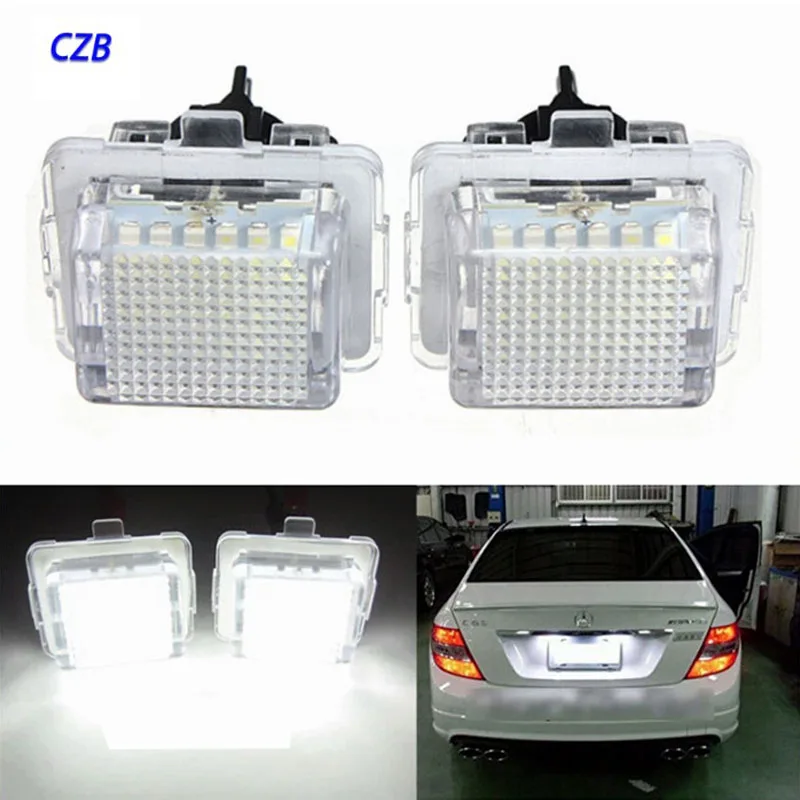 2 шт. из 18SMD белый светильник светодиодный номерного знака автомобиля s для Mercedes W212