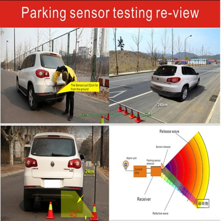 Car Auto Parktronic Backlight Display LED Parking Sensor 8 Reverse Sensors Backup Car Parking Radar Monitor Detector System