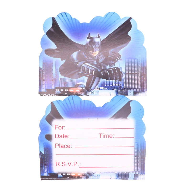 

10pcs/many Batman party supplies invitation card baby shower card birthday party wedding decoration supplies10pcs/many Batman pa
