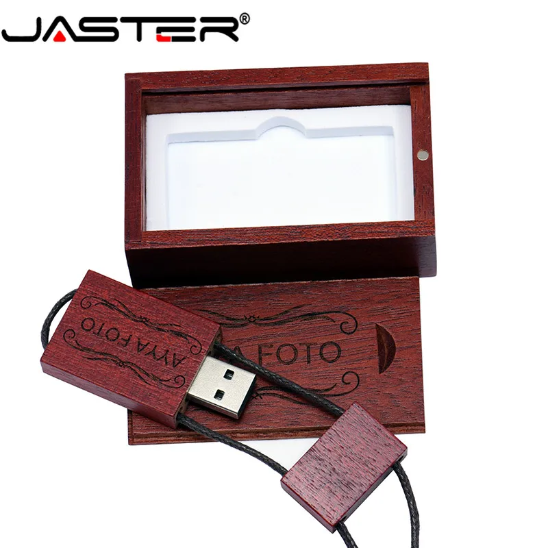 JASTER квадратная веревка деревянный USB+ коробка(более 10 шт бесплатный логотип) USB 2,0 флеш-накопитель 4 ГБ 8 ГБ 16 ГБ 32 ГБ 64 Гб USB флеш-накопитель