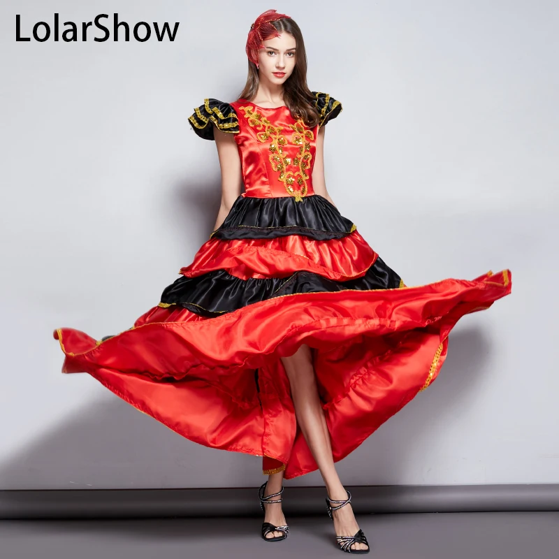 Flamengo Dance Dress Spanish Costumes Flamenco Skirt Spanish Dancer Dress Spodnica