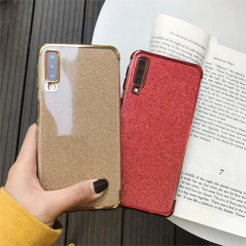 

Glitter TPU Silicone Case For Samsung Galaxy M30 M10 M20 A10 A30 A50 A70 A6 A7 A8 A9 2018 J4 J6 J7 Prime Cover Soft Phone Cases