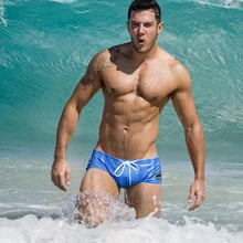 Сексуальные однотонные мужские купальные костюмы, мужские пляжные шорты для серфинга, плавки для плавания, боксеры, мужские купальные плавки, плавки для бассейна, купальный костюм