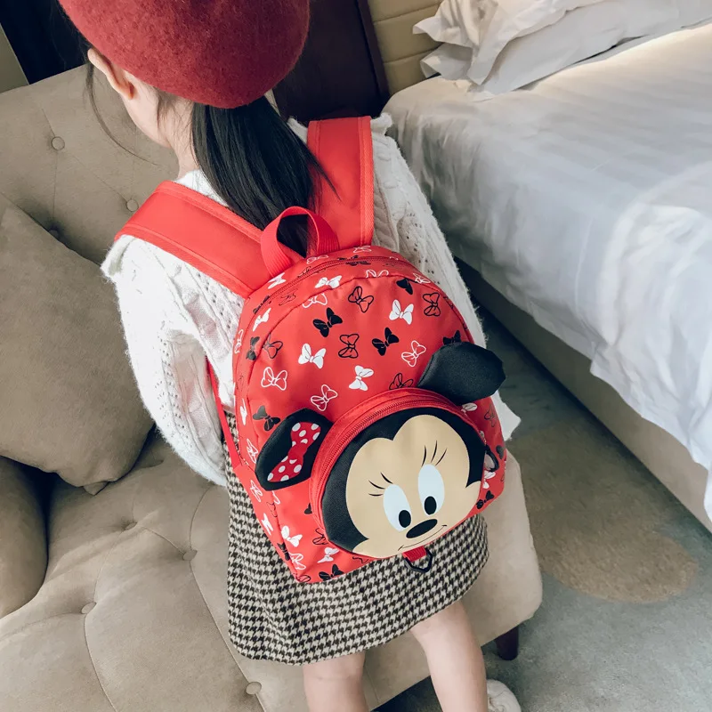 Disney Микки Маус мультфильм мини дети анти-потери Рюкзак девочка сумка для мальчика плечо Детская сумка для хранения школа детский сад