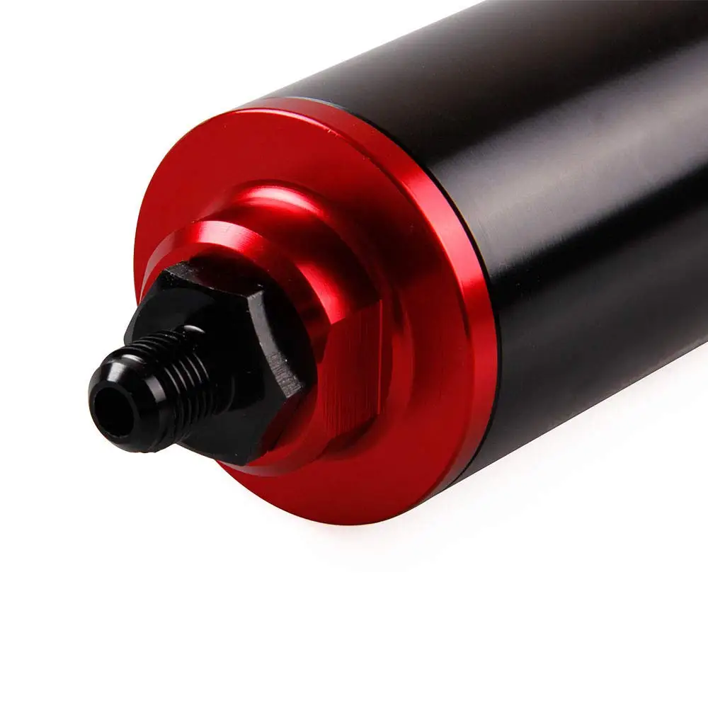 50 мм красный фильтр 100 микрон Очищаемый встроенный топливный фильтр крепление Универсальный Высокий Поток турбо 6AN 8AN 10AN адаптер