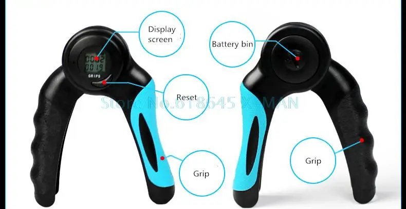 Цифровой тяжелый эспандер Фитнес оборудование кистевой эспандер Наручные Тренажерный Зал подсчета кистевой эспандер L004