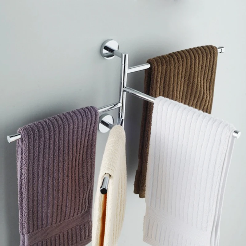 Stainless Steel Towel Bar Rotating Rack Bathroom Kitchen Wall-mounted Polished Holder Hardware Accessory | Обустройство дома