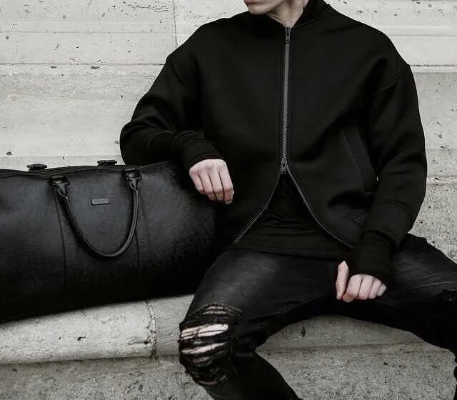 Известный дизайнер бренда брюки 2019 Slim Fit черный Рваные джинсы Для мужчин с отверстиями супер облегающие, рваные джинсы брюки для мужчин
