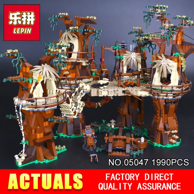 free shipping 1990pcs lepin 05047 star wars ewok village building ewok christmas