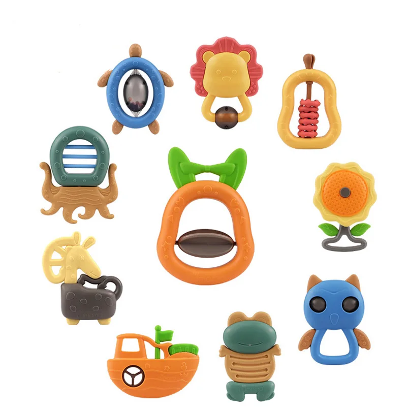 

Apaffa Baby Rattles Toys Animal Teether Hand Shake Musical Bed Bell Newborns Educational Toys Rattles For Baby Toys 0-12 Months