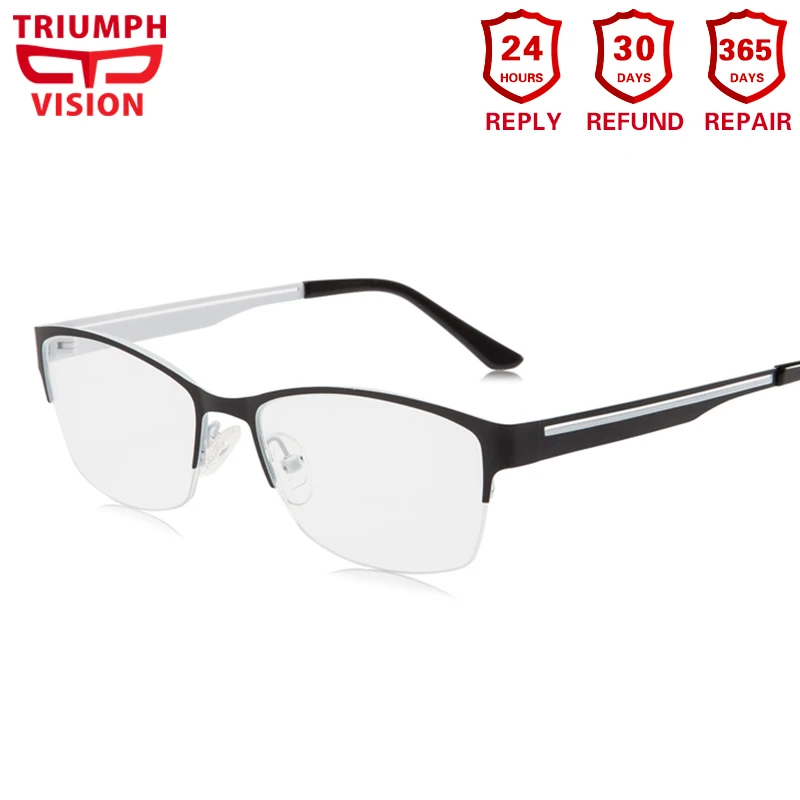 Очки TRIUMPH VISION с полуободковой тонкой оправой женские ультралегкие Рецептурные