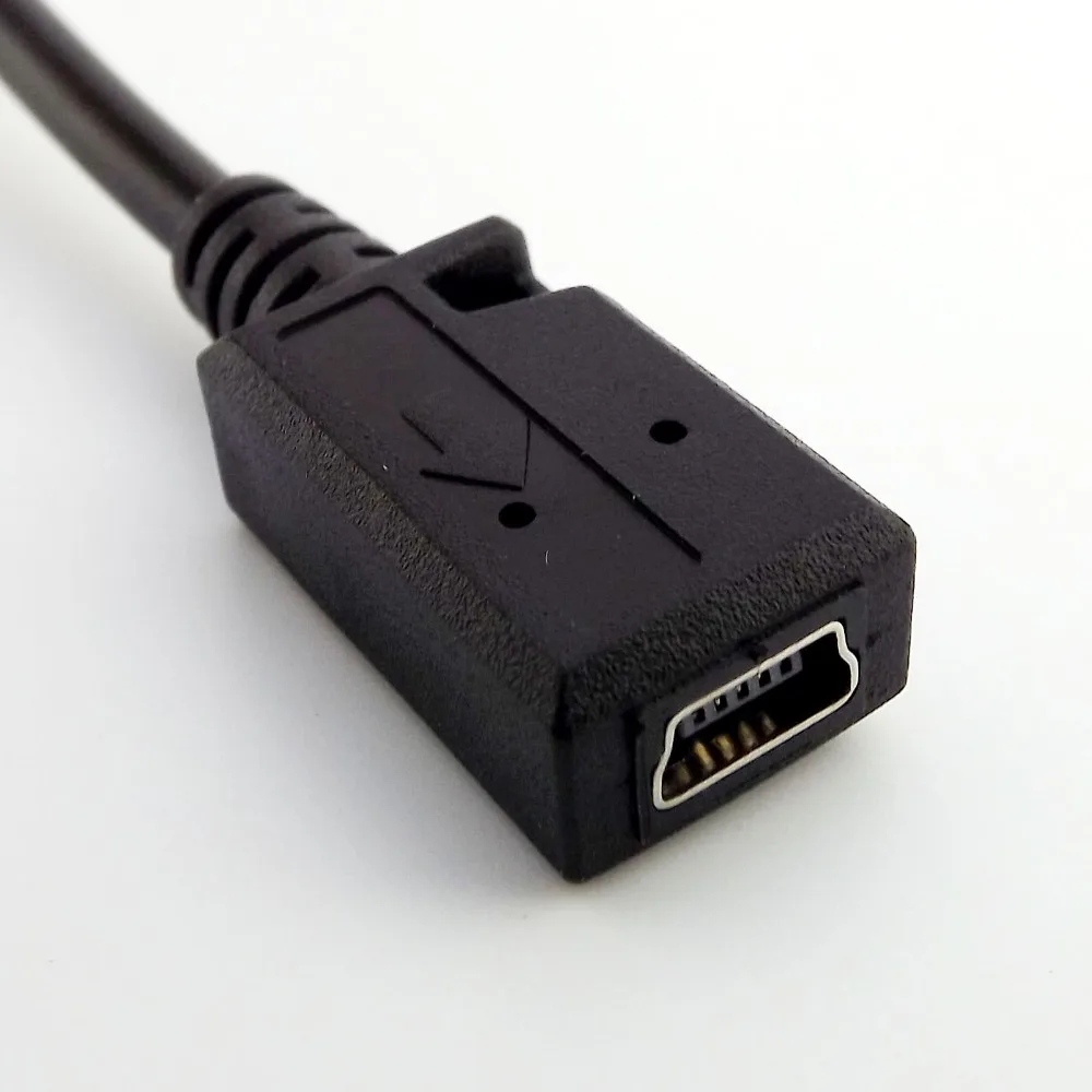 10x USB 3,1 Тип C 90 градусов правый угол мужчин и Мини 5pin Женский зарядки синхронизации данных соединительный кабель 25 см