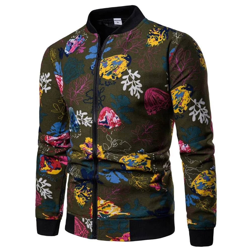 FeiTong Winter Jacket Men coats 2018 Plus Size 15 Style Print Zipper Man Streetwear Jacket Long Sleeve Windbreaker Fashion Male FeiTong Winter Jacket Men coats 2018 Plus Size 15 Style Print Zipper Man Streetwear Jacket Long Sleeve Windbreaker Fashion Male