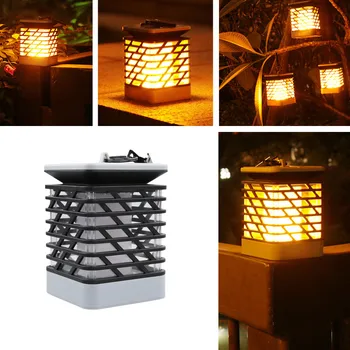 

LED Flame Lamp Home Garden Solar Flame Lawn Lamp LED Fire Light Realistic Waterproof Lamp Outdoor Garden Hanging LED Lamp