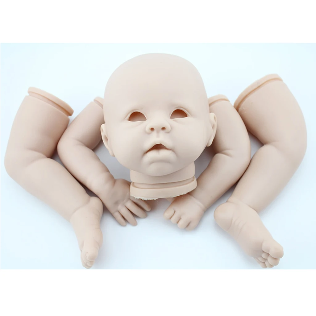 Handmade DIY 20inch Reborn Kits Silicone Head Full Limb Mold Awake Baby Doll Unpainted Mold Making Different Appearance #1