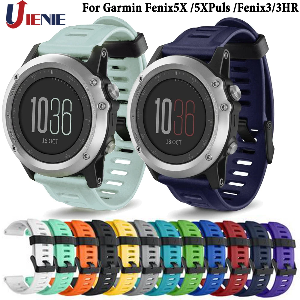 

For Garmin Fenix 5X/5X Plus/Fenix 3/3 HR Smart Watch Watchband Straps 26mm Silicone Band Wristband Bracelet Replacement Strap
