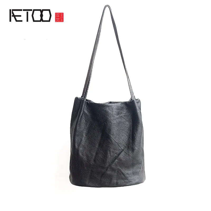 

AETOO New original handmade leather handbags simple leisure imported first layer sheepskin shoulder bag