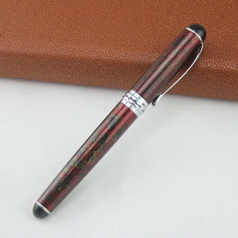 Элитный бренд Jinhao X750 серебро Нержавеющая сталь перьевая ручка средней 18KGP перо офиса школы название ручек молочного цвета подарочные канцелярские товары