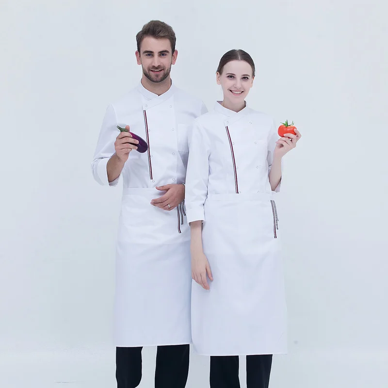 Униформа шеф-повара для мужчин и женщин, одежда для приготовления пищи, 4 цвета