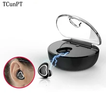 TCunPT Мини Bluetooth наушники Беспроводной вкладыши наушник беспроводные наушник для телефона Hands-free гарнитура стерео наушники для телефонов