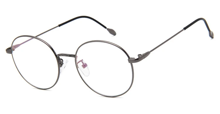 Ретро металлическая оптическая оправа унисекс винтажная круглая металлическая оправа для очков женские и мужские брендовые дизайнерские очки уникальный стиль - Цвет оправы: C7
