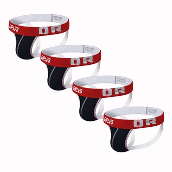 

4Pcs/lot men gay underwear breathable suspensorios para hombre mens jockstrap underwear cuecas comfortable tangas sexy