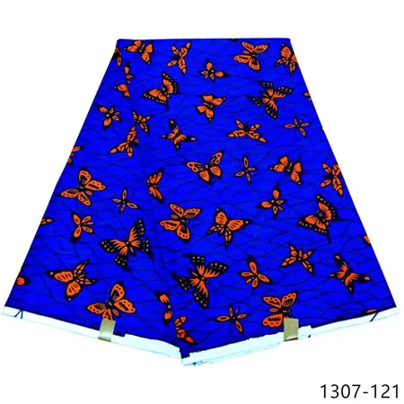 1307-121 Анкара африканская полиэфирная восковая печатная ткань воск высокое качество 6 ярдов африканская ткань для вечерние платья 1307-121 - Цвет: 1307-121