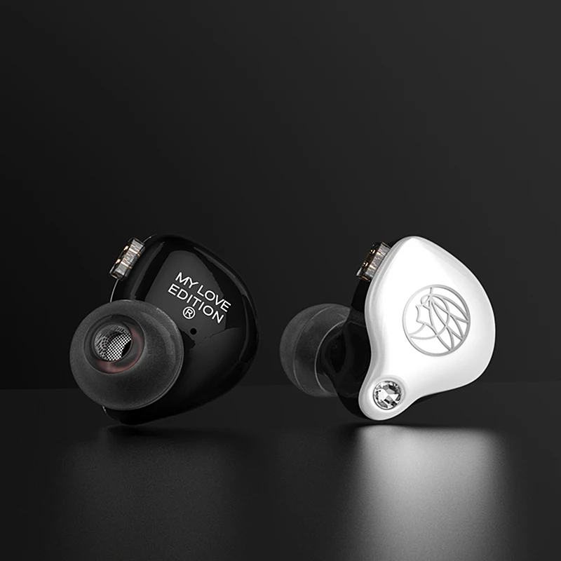 TFZ Mylove edition In Ear Hifi наушники нового поколения 2,5, двойной Магнитный контур движущаяся катушка - Цвет: Черный